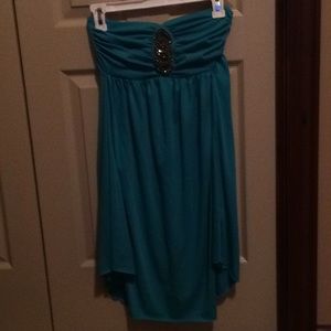 Green Tube Top Dress